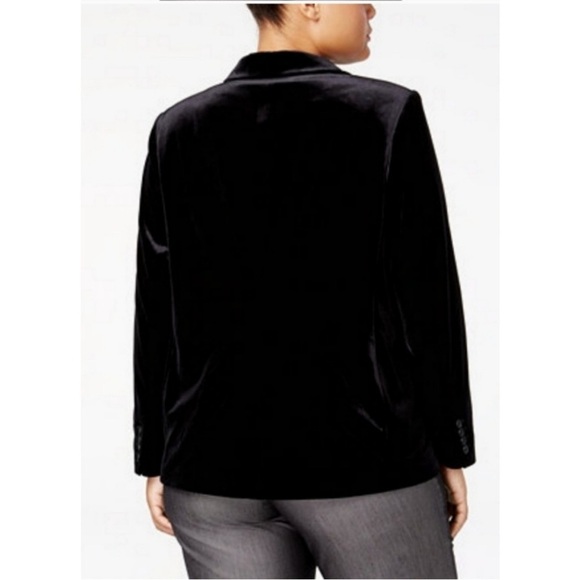 Calvin Klein Women's Black Velvet Blazer - Picture 2 of 13